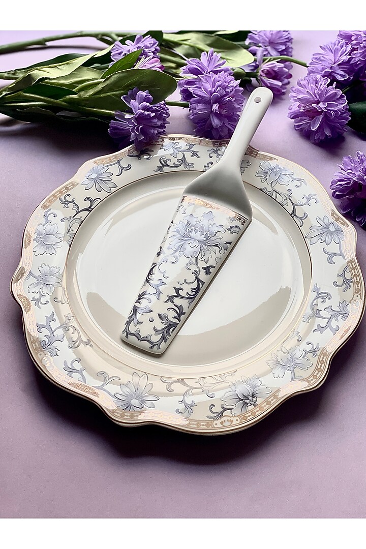 Royal Blue Floral Serving Set by Vigneto at Pernia's Pop Up Shop