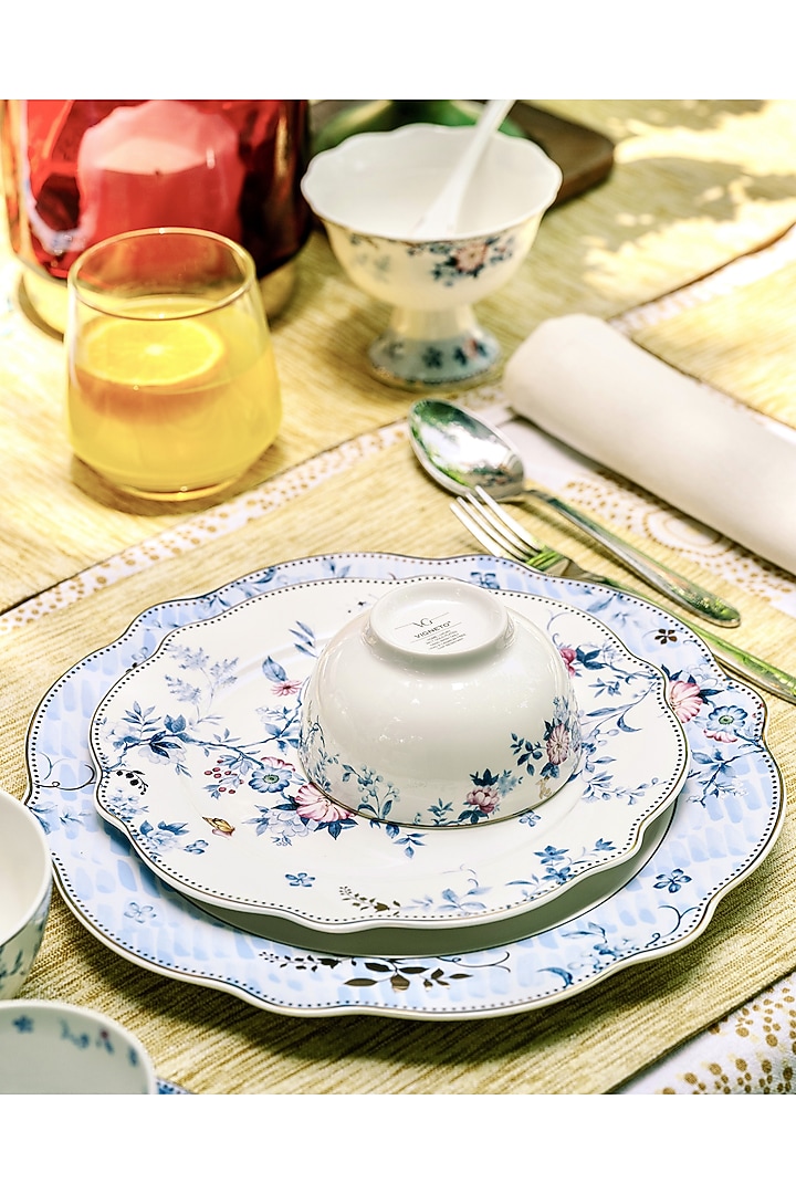 Blue & White Finest Premium Porcelain Floral Dinner Set by Vigneto at Pernia's Pop Up Shop
