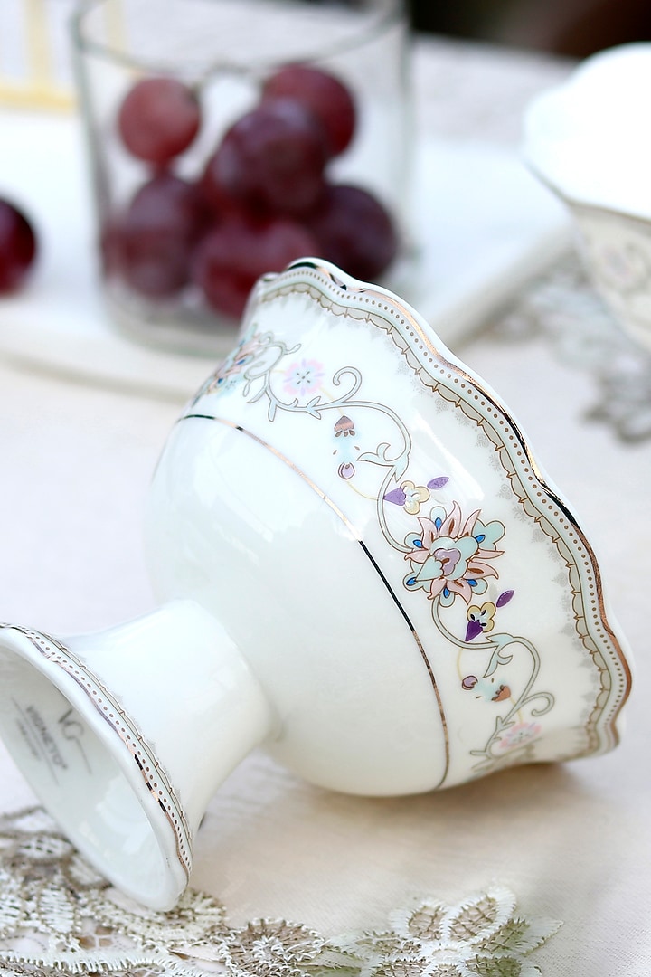 White Finest Premium Porcelain Dessert Cup Set by Vigneto at Pernia's Pop Up Shop