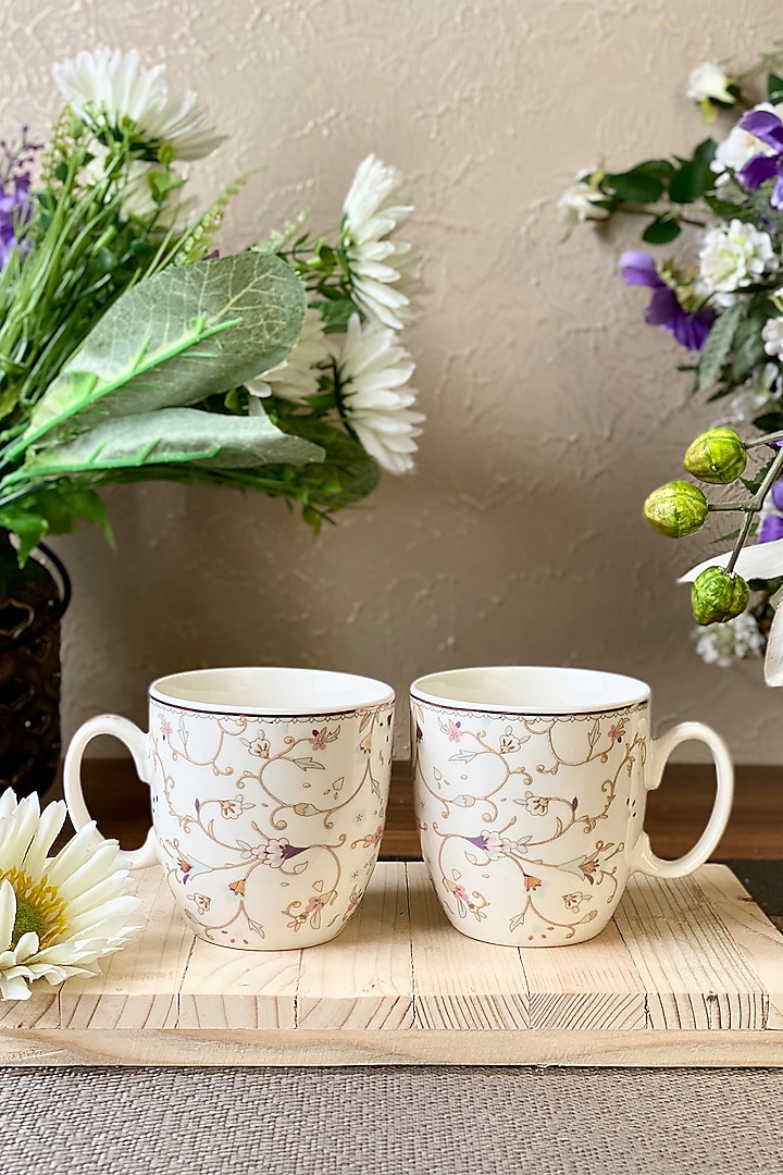 White Finest Premium Porcelain Mug Set by Vigneto at Pernia's Pop Up Shop