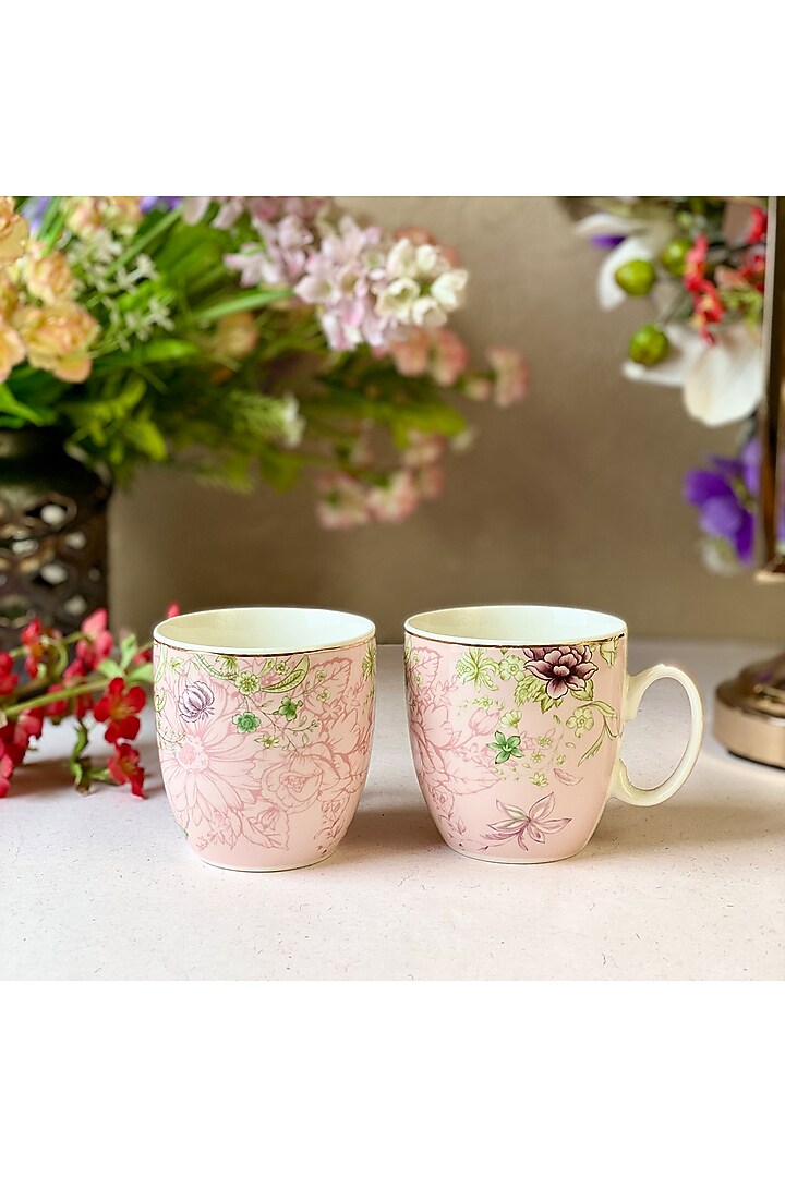 Blush Pink Finest Premium Porcelain Mug Set by Vigneto at Pernia's Pop Up Shop