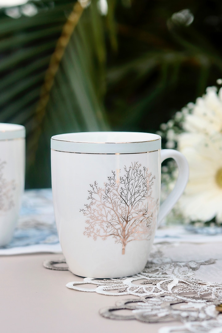 White & Blue Finest Premium Porcelain Mug Set by Vigneto at Pernia's Pop Up Shop