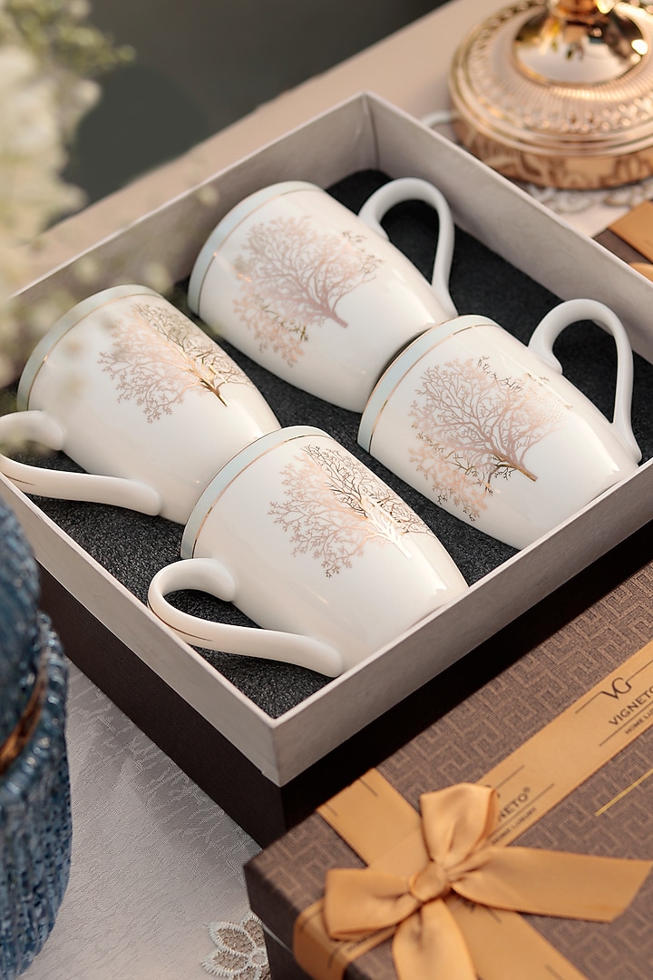 White & Blue Finest Premium Porcelain Mug Set by Vigneto at Pernia's Pop Up Shop