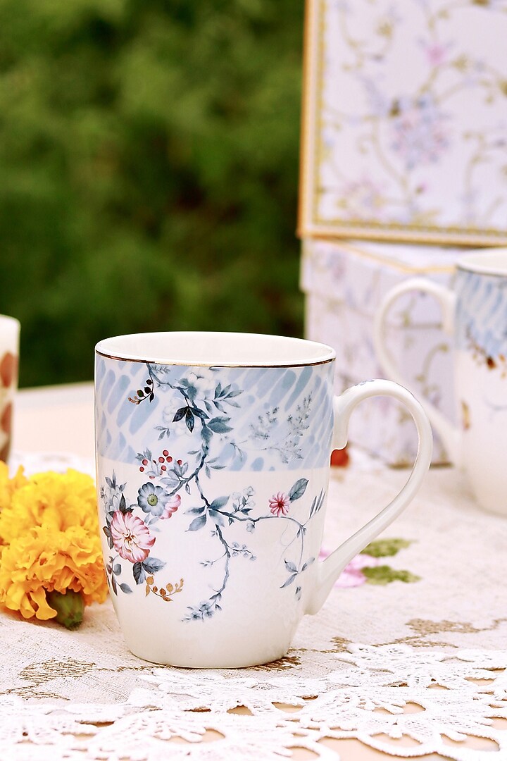 White & Blue Finest Premium Porcelain Mug Set by Vigneto at Pernia's Pop Up Shop