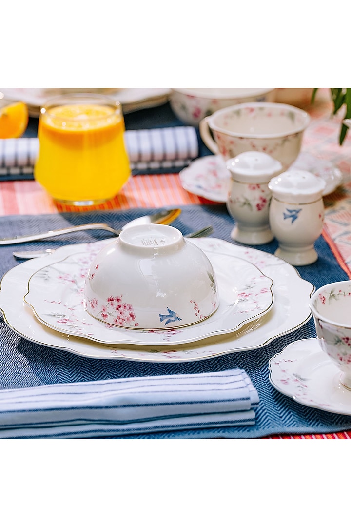 Pink & White Finest Premium Porcelain Dinner Set by Vigneto at Pernia's Pop Up Shop