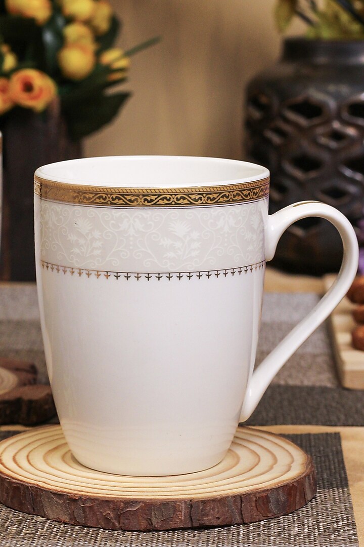 White & Golden Finest Premium Porcelain Mug Set by Vigneto at Pernia's Pop Up Shop