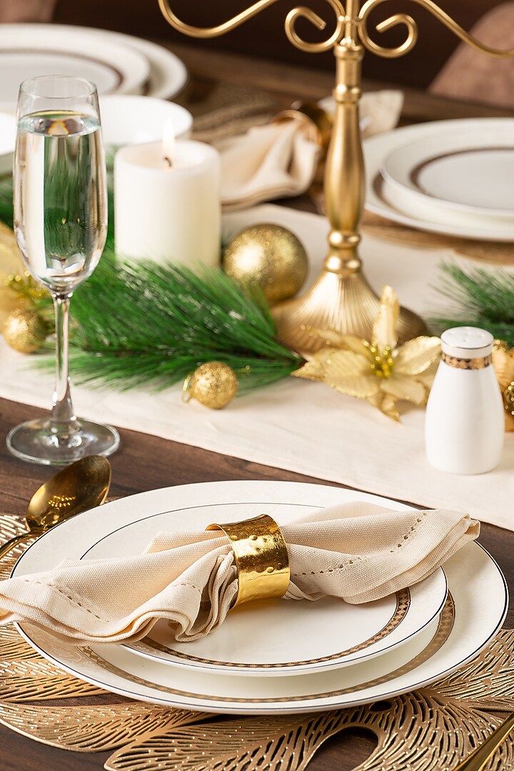 White & Golden Finest Premium Porcelain Dinner Set by Vigneto at Pernia's Pop Up Shop