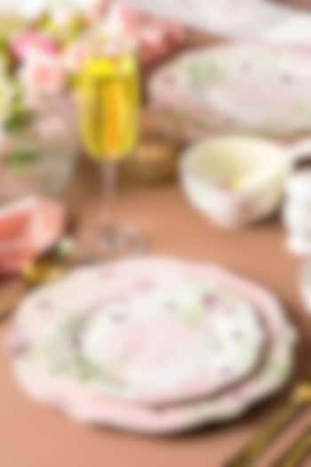 Blush Pink Floral Shaped Dinner Set (Set of 36) by Vigneto at Pernia's Pop Up Shop