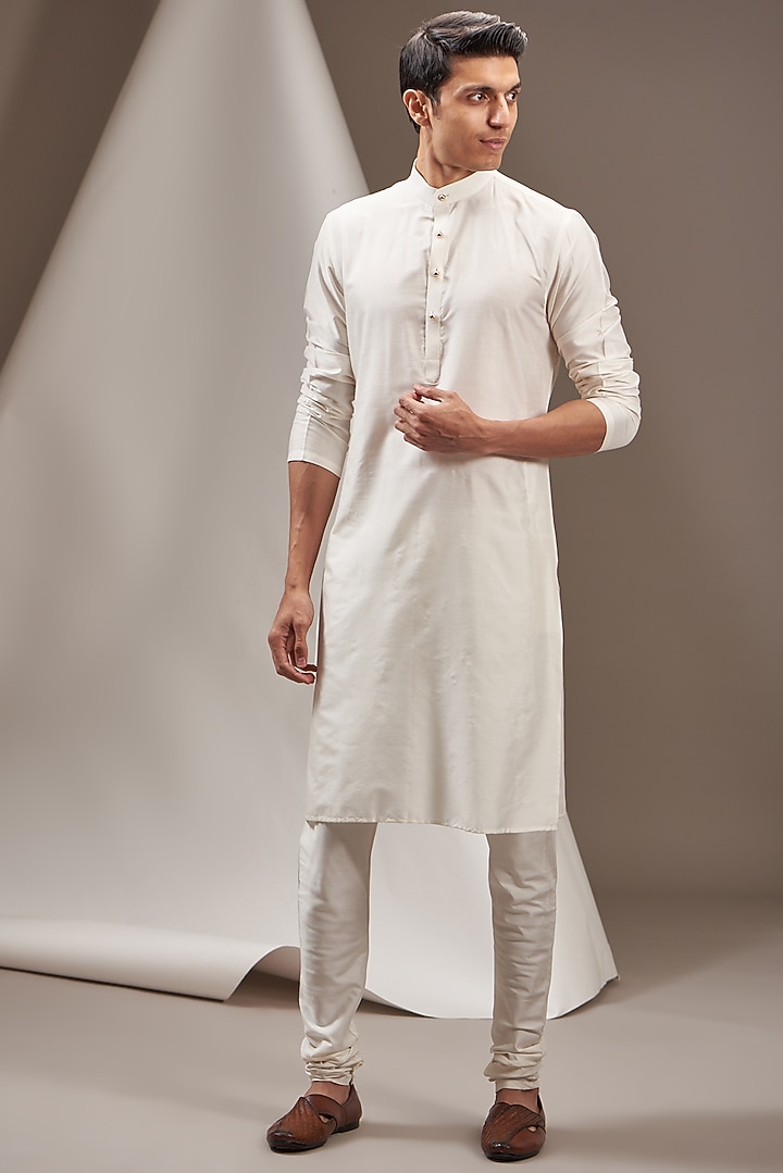 Black Poly Viscose Wedding Sherwani Set by VICUGNA at Pernia's Pop Up Shop