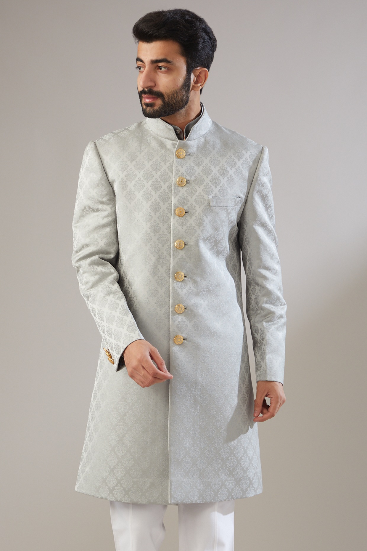 Silver shop color sherwani