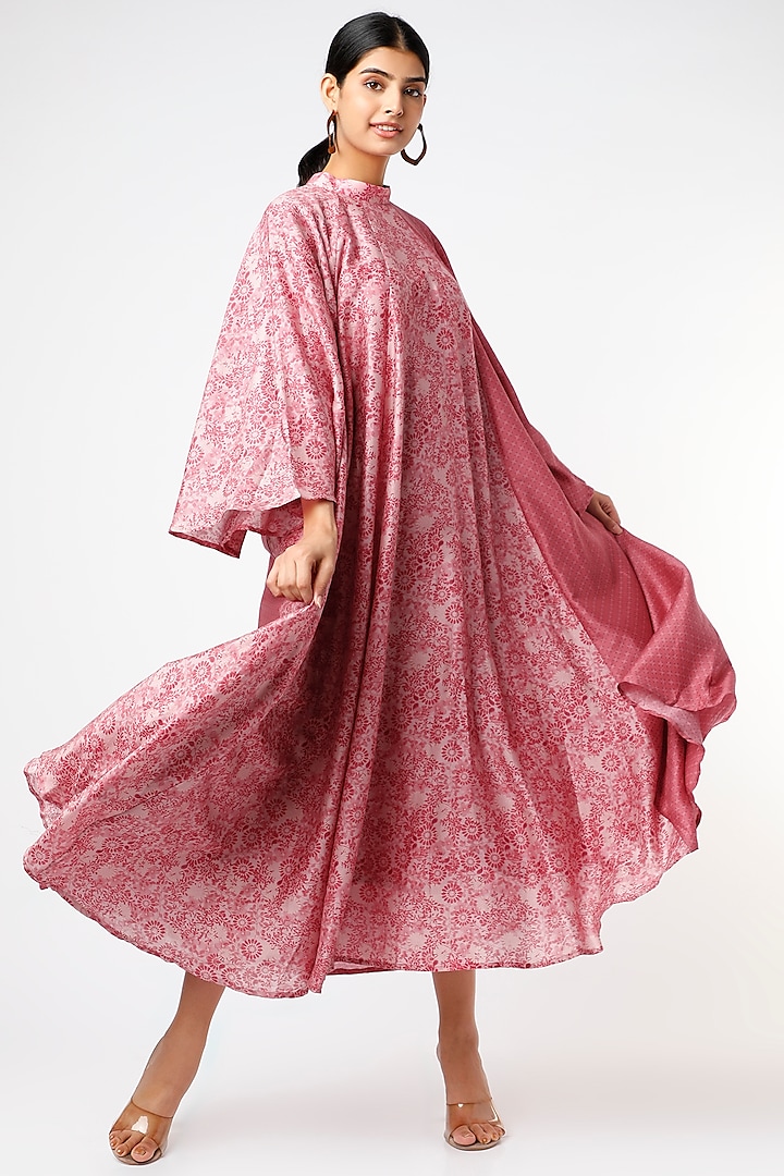 Blush Pink Printed Tunic by Vishala Shree at Pernia's Pop Up Shop