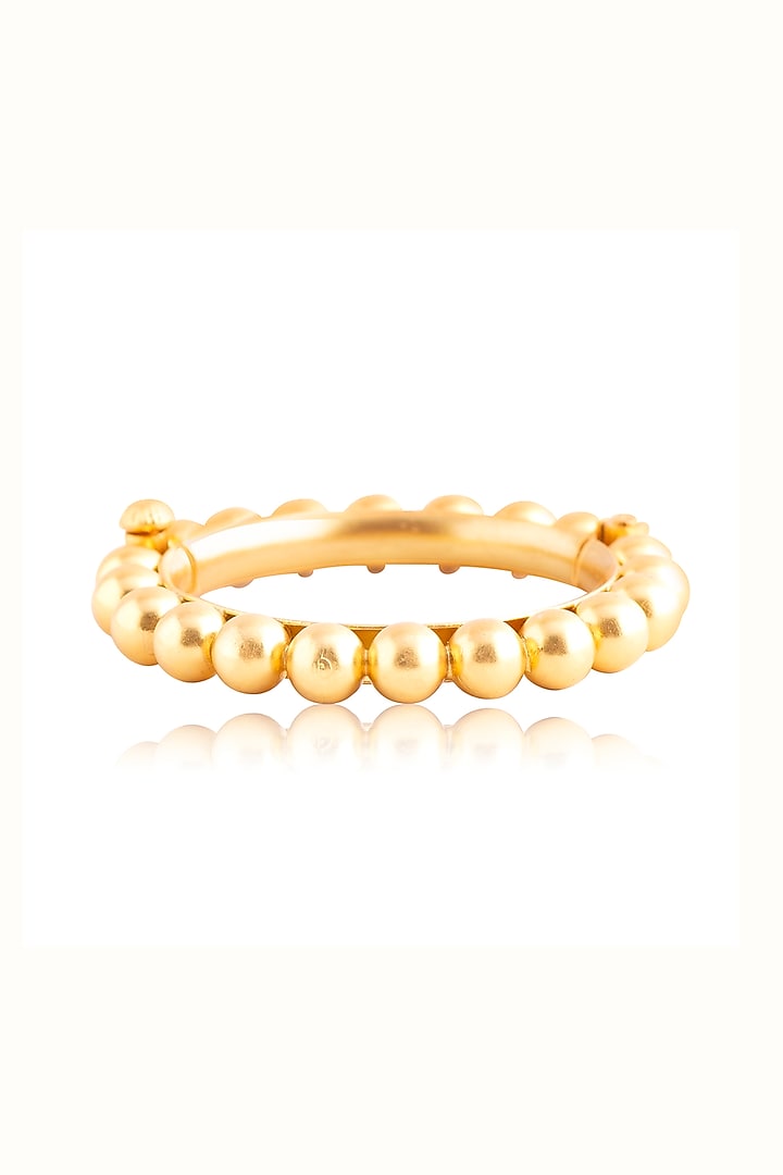 Gold Plated Bangle In Sterling Silver by Vinanti Manji at Pernia's Pop Up Shop
