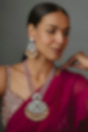 Oxidised Finish Rustic Beaded Necklace Set by Vivinia By Vidhi Mehra at Pernia's Pop Up Shop