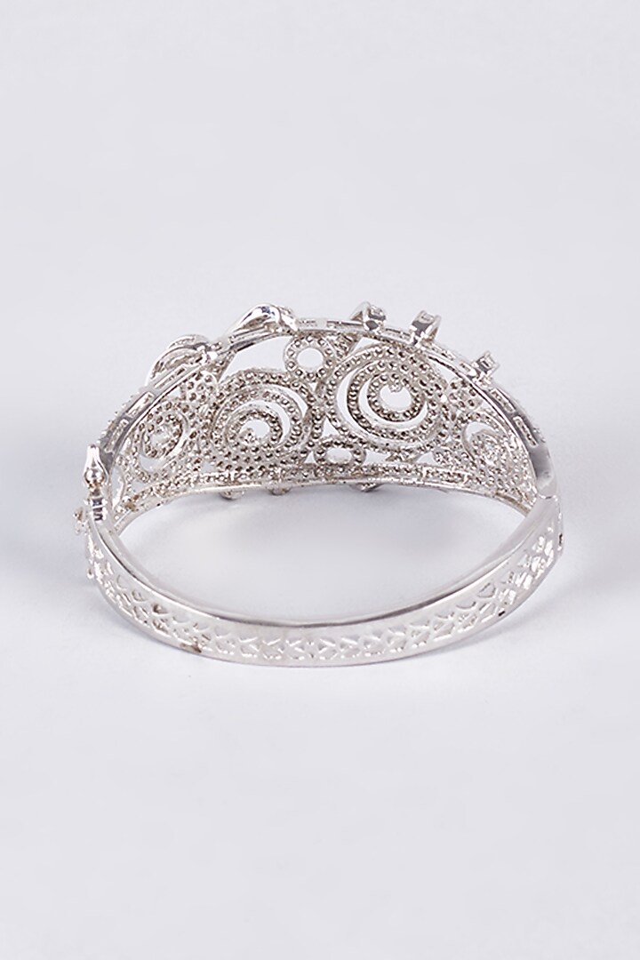White Finish Zircon Kada by Vivinia By Vidhi Mehra at Pernia's Pop Up Shop