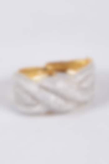 Two-Tone Finish Zircon Kada by Vivinia By Vidhi Mehra at Pernia's Pop Up Shop