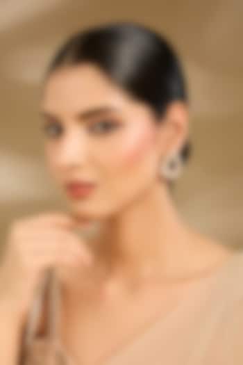 Gold Finish Pearl Cluster Stud Earrings by Vivinia By Vidhi Mehra at Pernia's Pop Up Shop