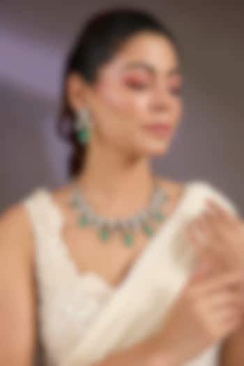 Gold Finish Kundan Polki & Pearl Choker Necklace Set by Vivinia By Vidhi Mehra at Pernia's Pop Up Shop