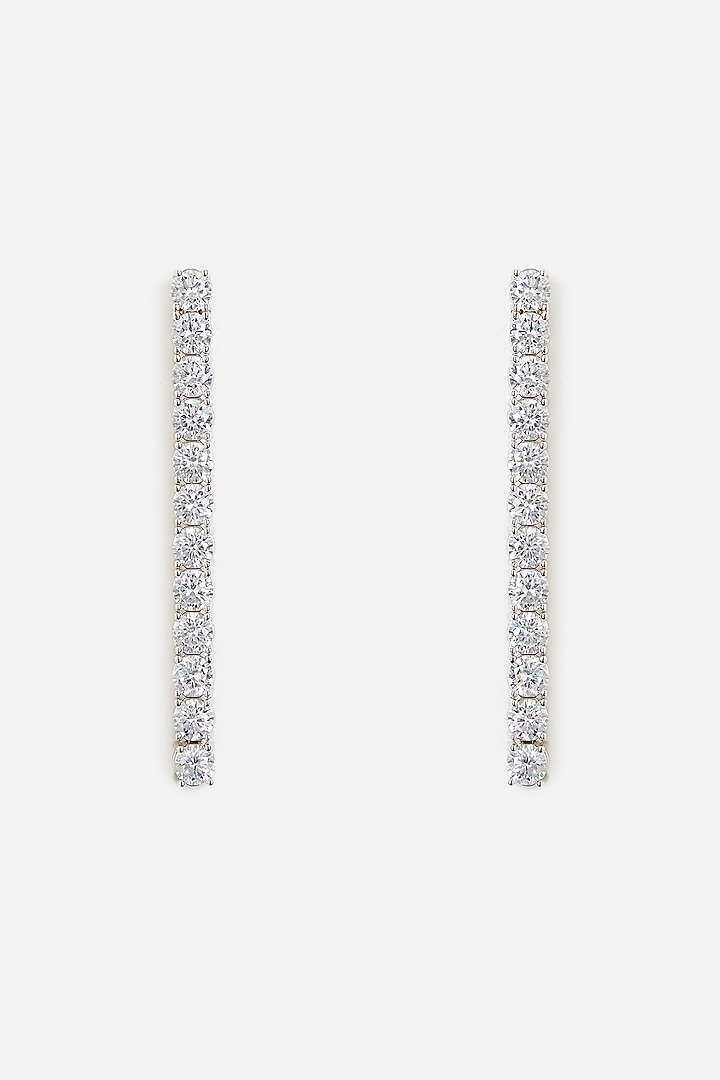 White Finish Cubic Zircon Necklace Set by Vivinia By Vidhi Mehra at Pernia's Pop Up Shop