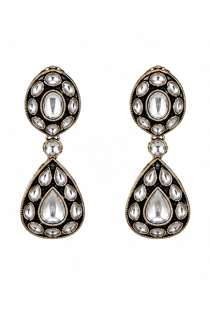 Gold Plated Kundan Polki Necklace Set by Vivinia By Vidhi Mehra at Pernia's Pop Up Shop