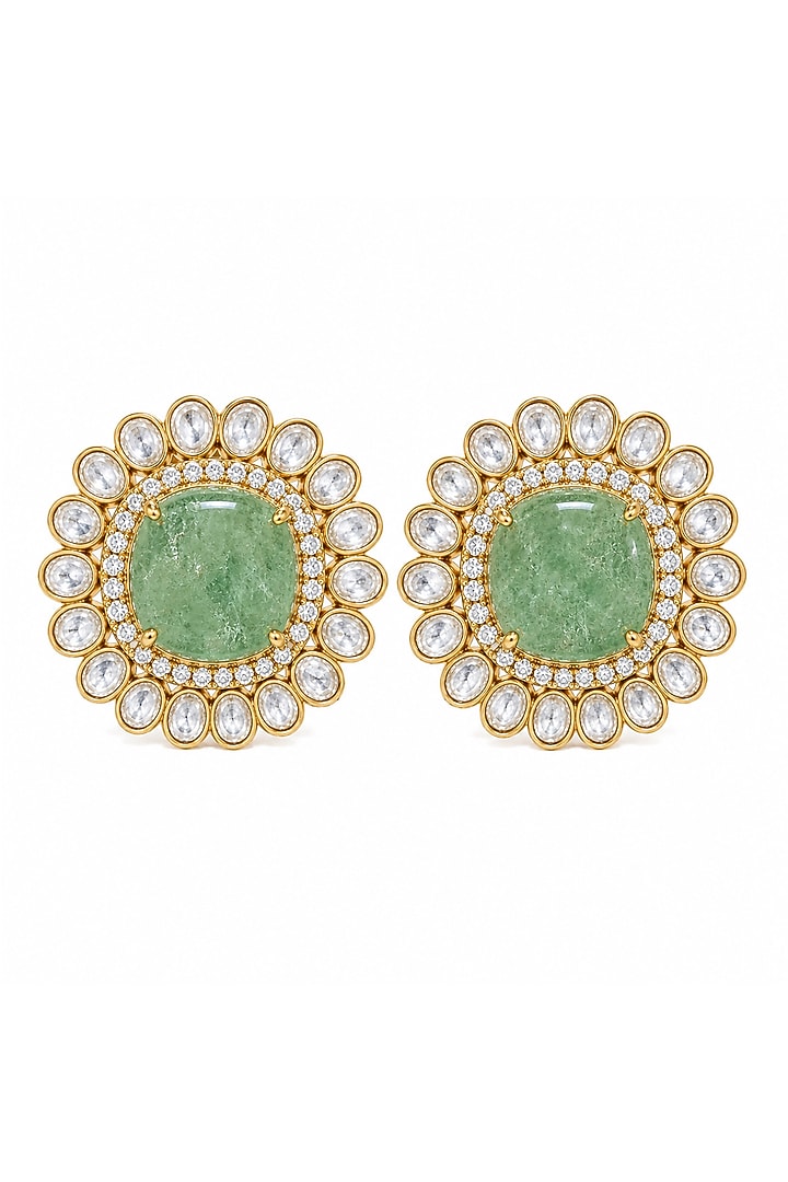 Gold Plated Kundan Polki & Multi-Colored Stone Choker Necklace Set by Vivinia By Vidhi Mehra at Pernia's Pop Up Shop