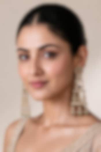 Gold Plated Kundan Polki & Emerald Green Stone Dangler Earrings by Vivinia By Vidhi Mehra at Pernia's Pop Up Shop
