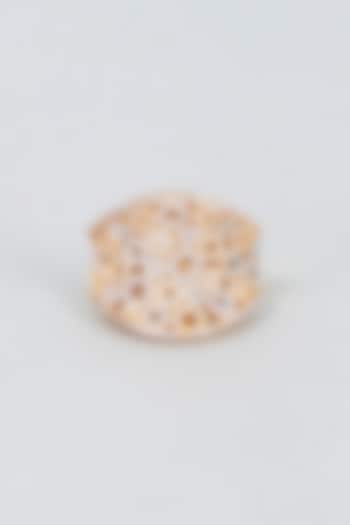 Gold Finish Zircon Ring by Vivinia By Vidhi Mehra at Pernia's Pop Up Shop