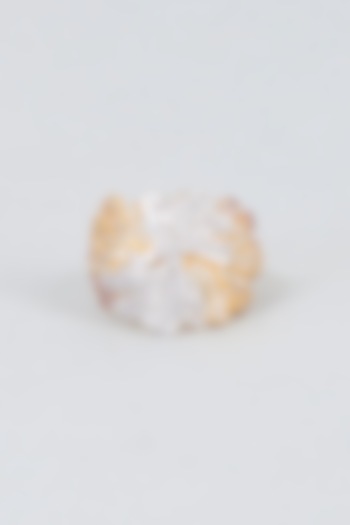 Two-Tone Finish Zircon Ring by Vivinia By Vidhi Mehra at Pernia's Pop Up Shop