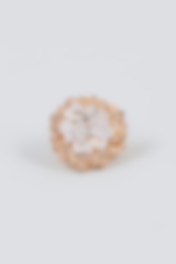 Gold Finish Zircon Ring by Vivinia By Vidhi Mehra at Pernia's Pop Up Shop