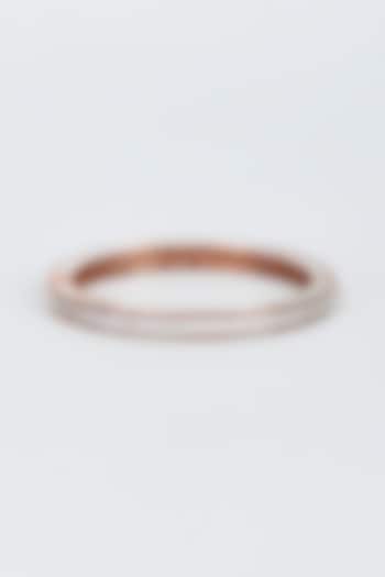 Rose Gold Finish Zircon Bangle by Vivinia By Vidhi Mehra at Pernia's Pop Up Shop