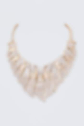 Two Tone Finish Zircon Choker Necklace by Vivinia By Vidhi Mehra at Pernia's Pop Up Shop