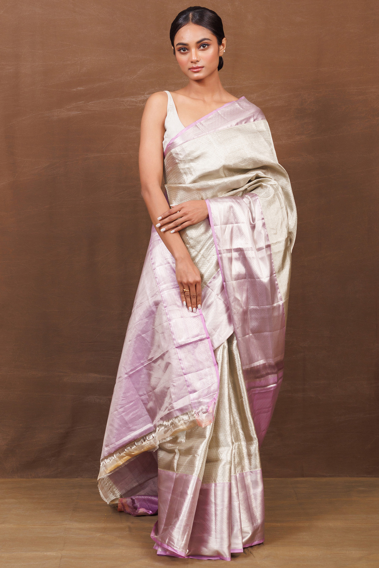 Black color pure paithani silk saree with Muniya boder and silver zari –  Amirat