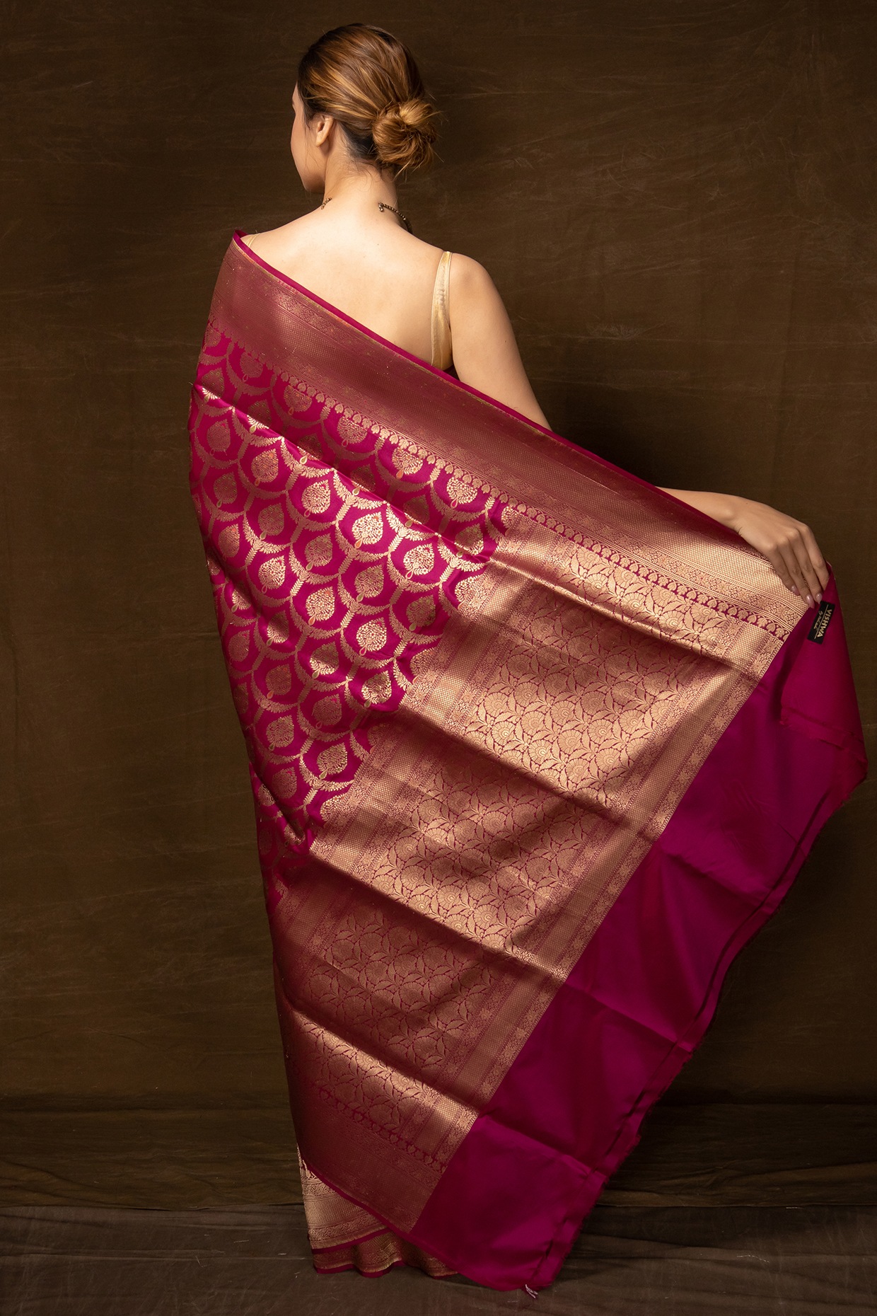 Magenta banarasi silk saree with blouse 144470 | Saree, Art silk sarees,  Silk sarees