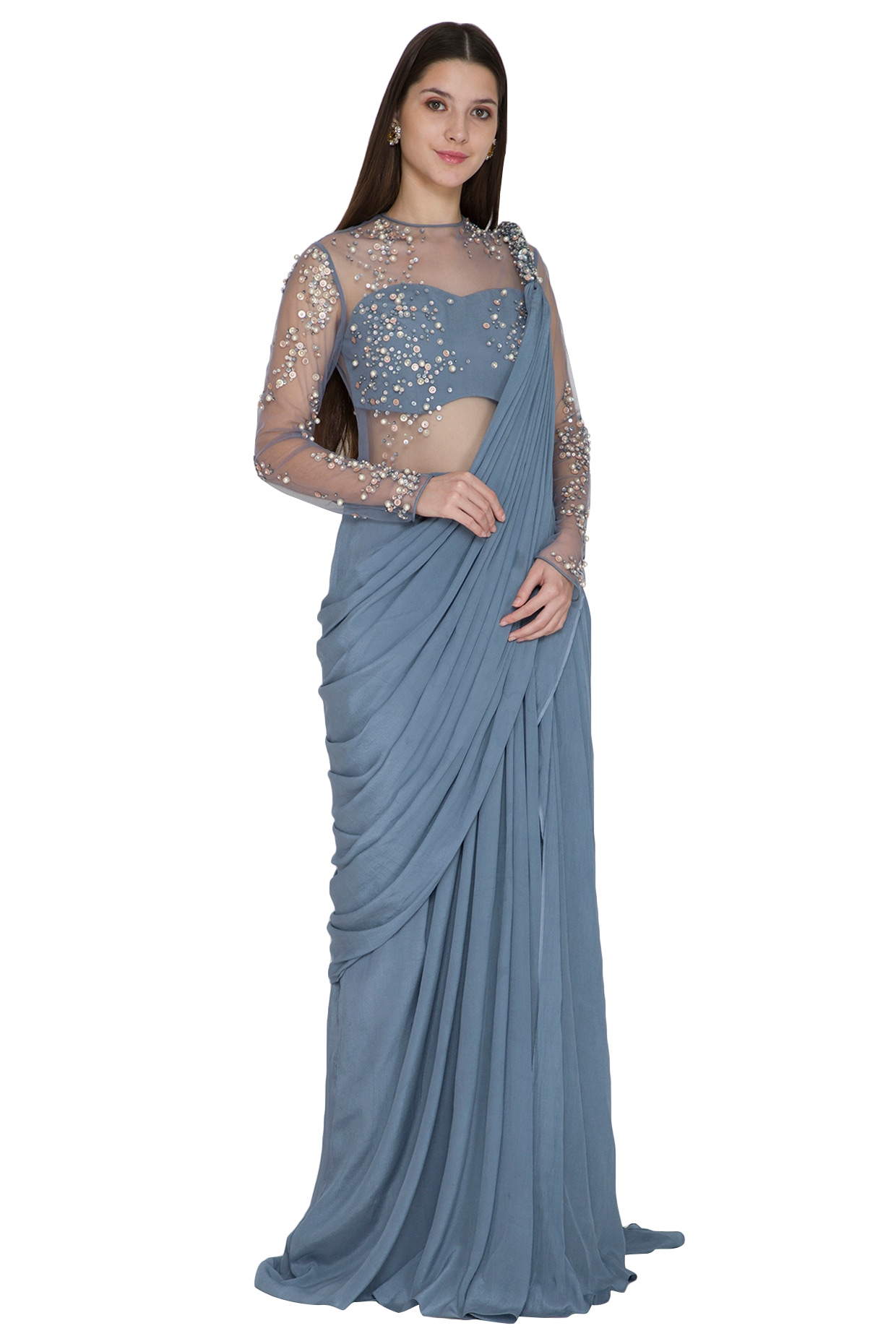 Latest Silk gown design ideas || Saree pattern long gown dress design ||  Long gown designs - YouTube
