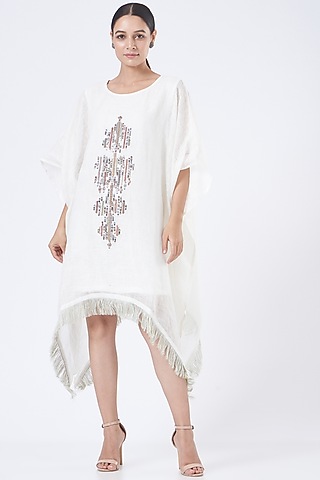 White Linen Kaftan by Vivir