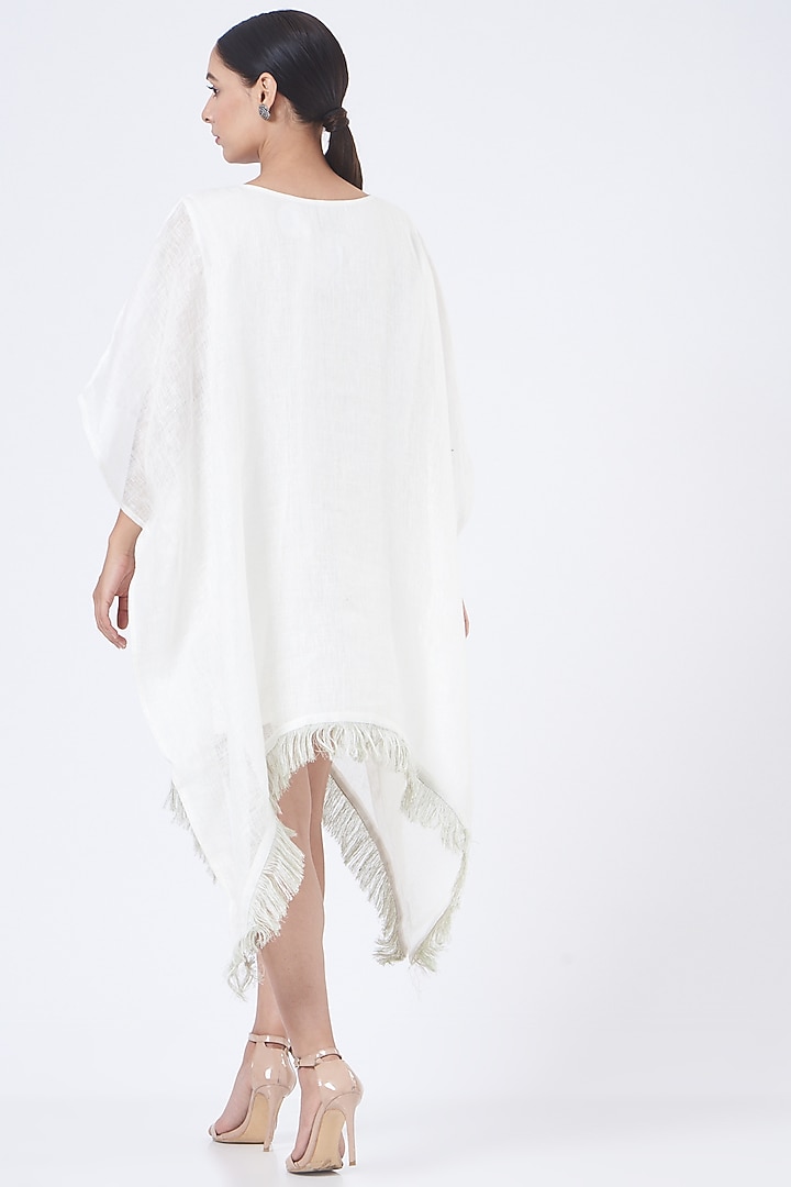 White Linen Kaftan by Vivir at Pernia's Pop Up Shop