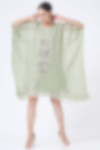 Mint Green Linen & Cotton Kaftan by Vivir