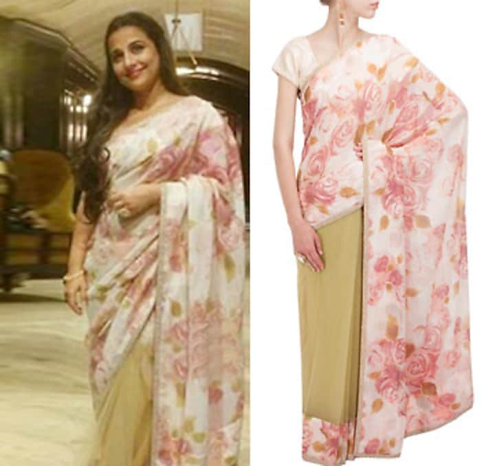 Jardin blush and olive sari available only at Pernia's Pop-Up Shop.