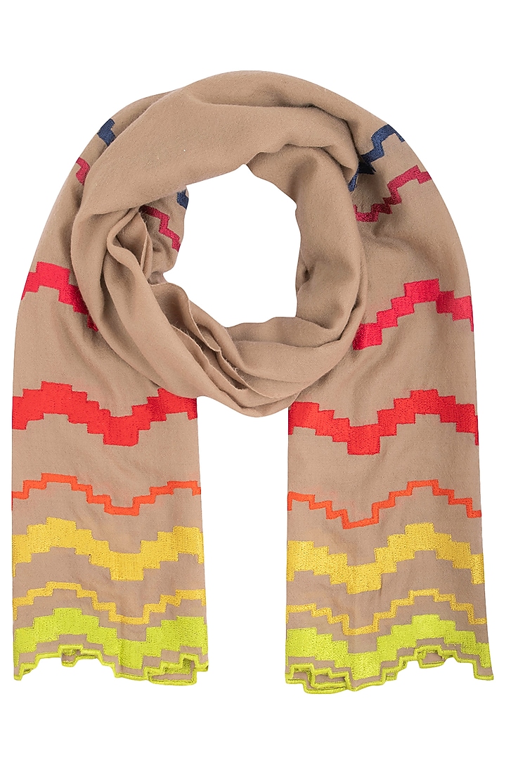 Mouse embroidered geometrical stole by Vilasa at Pernia's Pop Up Shop