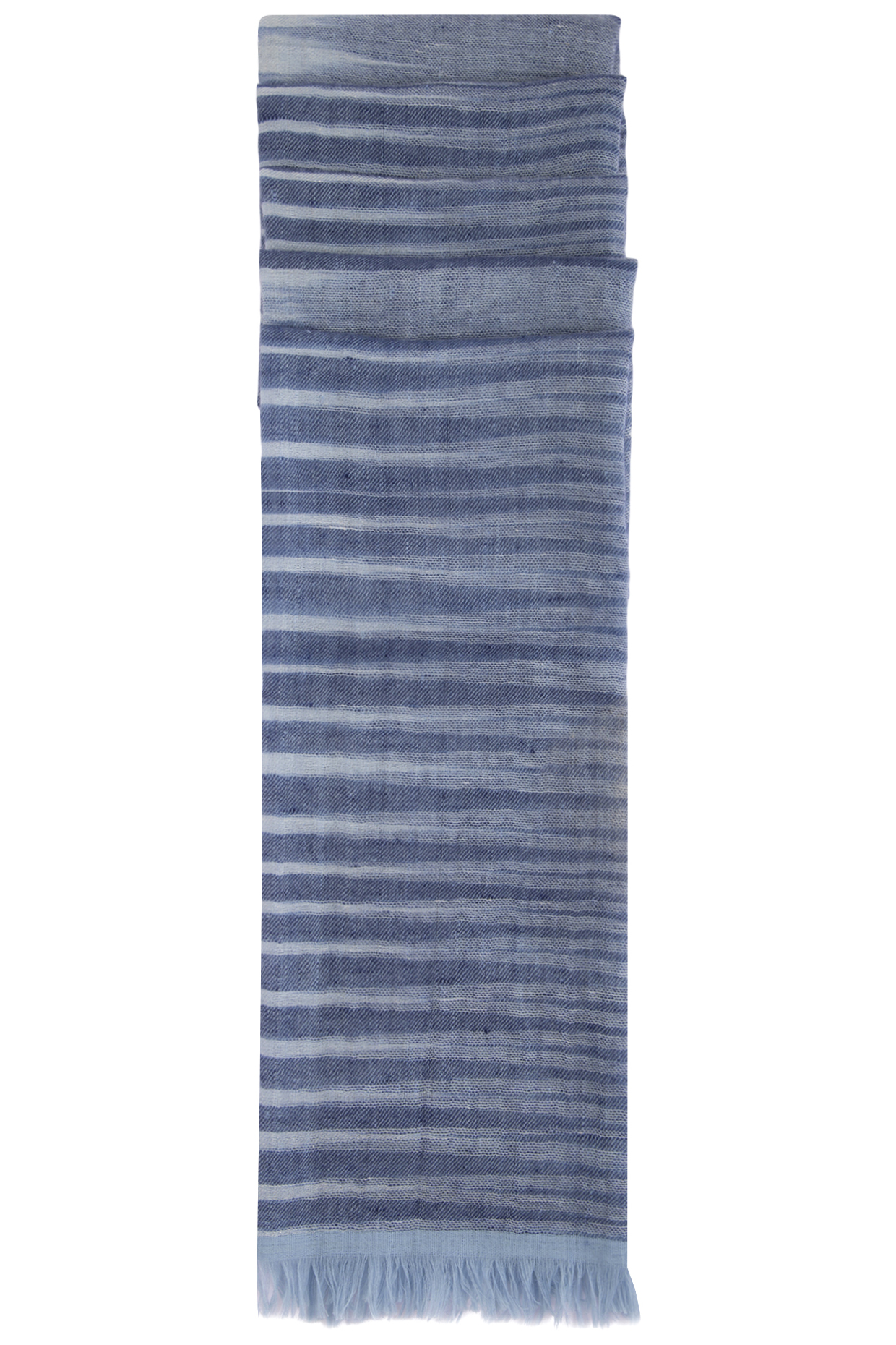 Blue handwoven ikkat stole by Vilasa