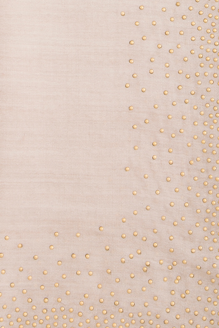 Off white embellished reversible stole by Vilasa at Pernia's Pop Up Shop