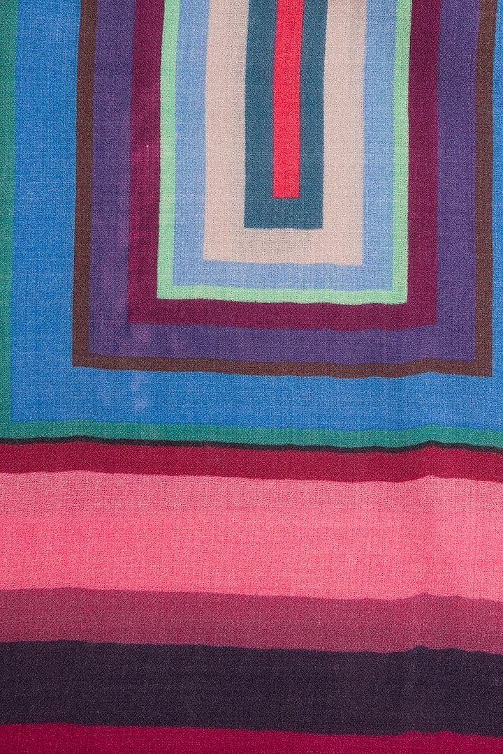 Multicolour digital print stole by Vilasa at Pernia's Pop Up Shop