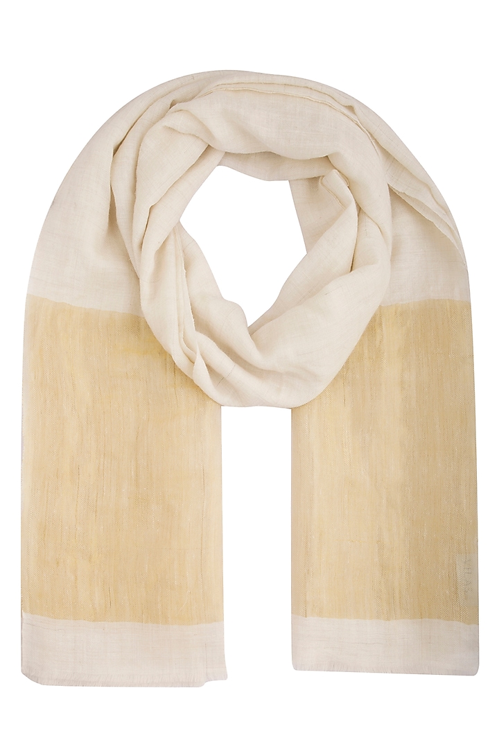 White handwoven zari stole by Vilasa at Pernia's Pop Up Shop