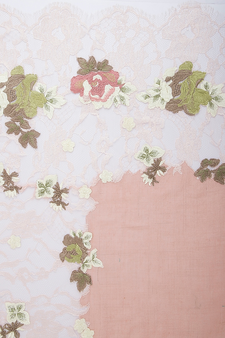 Blush pink embroidered stole by Vilasa at Pernia's Pop Up Shop