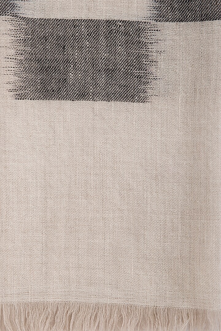 Black geometric hand woven stole by Vilasa at Pernia's Pop Up Shop