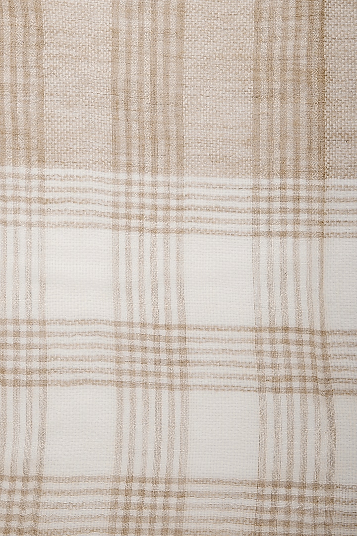 Off white pashmina geometric stole by Vilasa at Pernia's Pop Up Shop