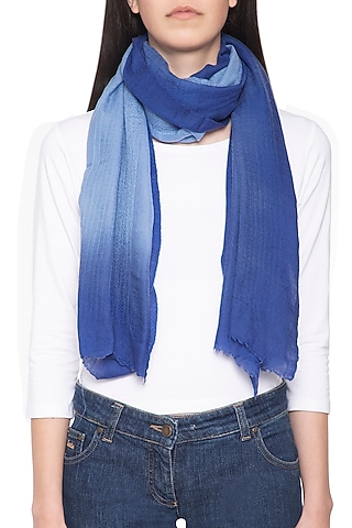 Blue ombre stole by Vilasa