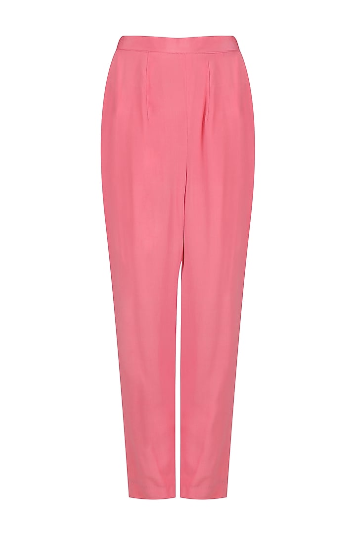 Pink floral embroidered kurta and pants set available only at Pernia's Pop Up Shop.