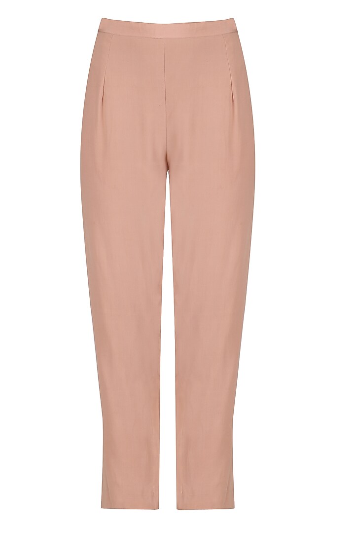 Pink bead embroidered kurta and narrow pants set available only at Pernia's Pop Up Shop.
