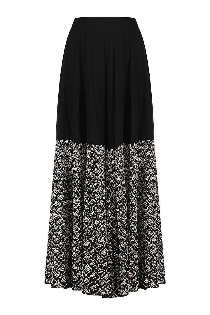 Black sequins emrboidered kurta and sharara pants set available only at Pernia's Pop Up Shop.