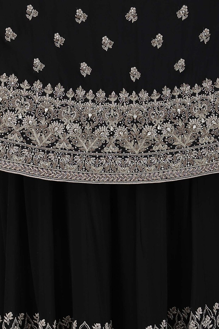 Black sequins emrboidered kurta and sharara pants set available only at Pernia's Pop Up Shop.